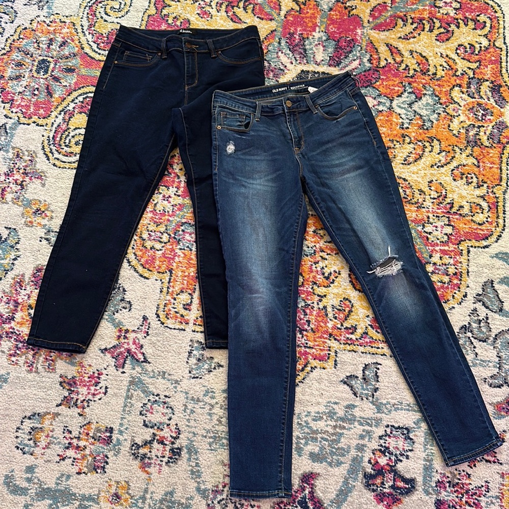 Two (2) pairs size 10 skinny jeggings